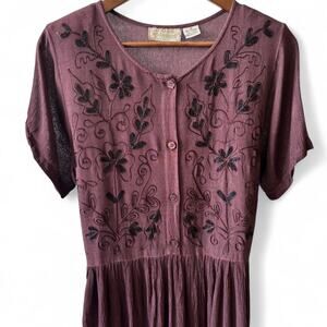 Chocolate midi india dress